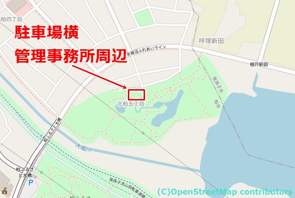 北柏ふるさと公園の女装子さん待ち合わせMAP