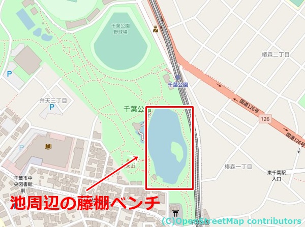 千葉公園の女装子さん待ち合わせMAP