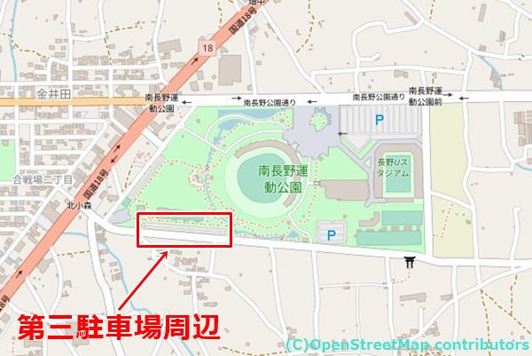 南長野運動公園の女装子さん待ち合わせMAP