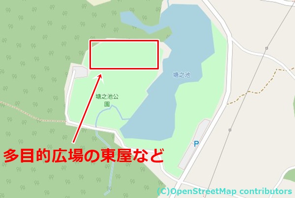 塘之池公園の女装子さん待ち合わせMAP