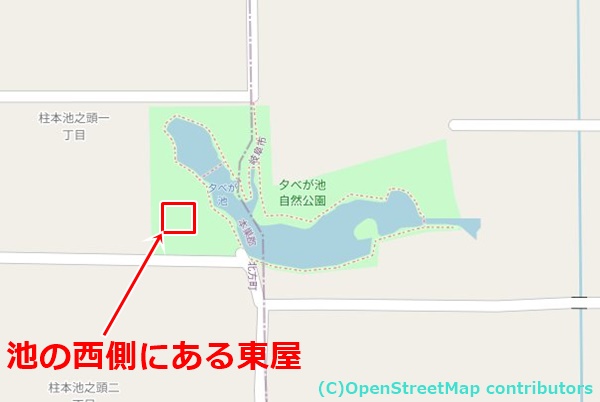 夕べが池自然公園の女装子さん待ち合わせMAP
