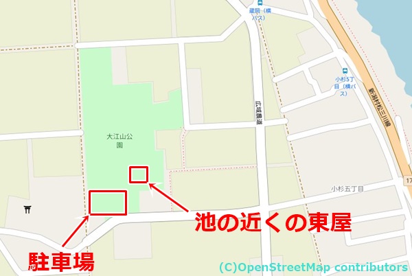 大江山公園の女装子さん待ち合わせMAP