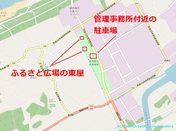 島見緑地公園の女装子さん待ち合わせMAP