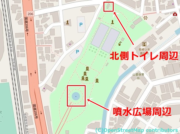 平和公園の女装子さん待ち合わせMAP