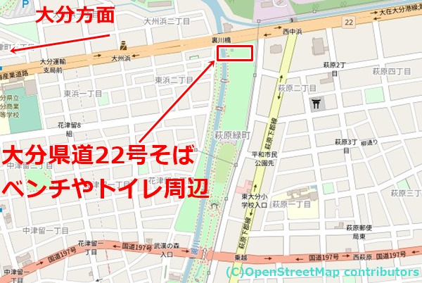 平和市民公園の女装子さん待ち合わせMAP