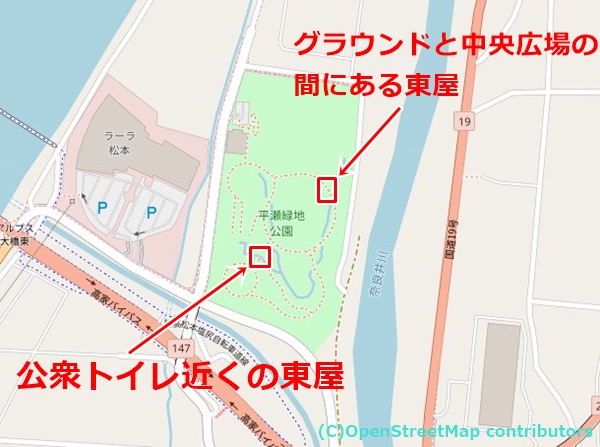 平瀬緑地の女装子さん待ち合わせMAP