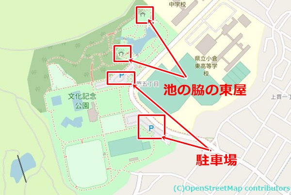 文化記念公園の女装子さん待ち合わせMAP