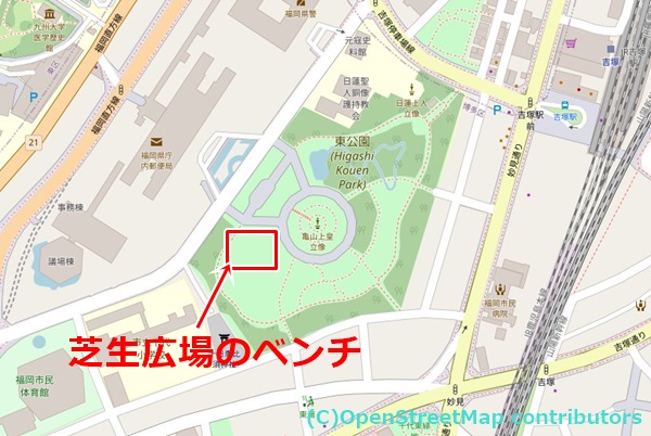 東公園の女装子さん待ち合わせMAP