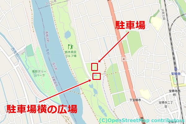 栃木県民ゴルフ場の女装子さん待ち合わせMAP