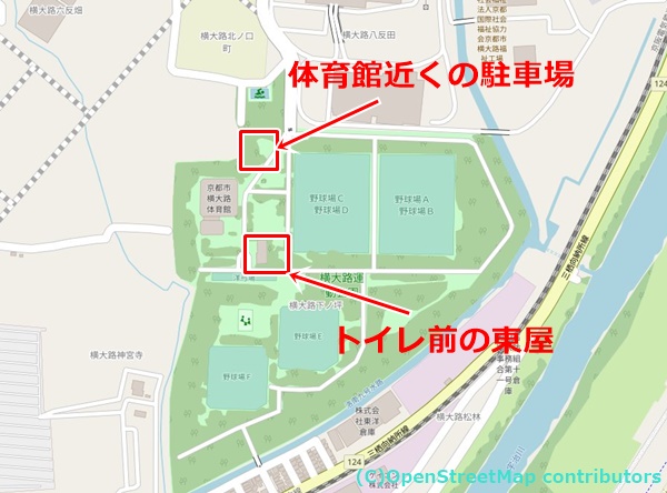 横大路運動公園の女装子さん待ち合わせMAP