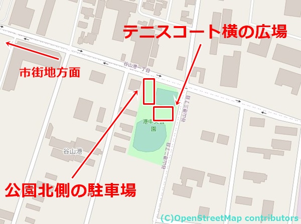 港中央公園の女装子さん待ち合わせMAP