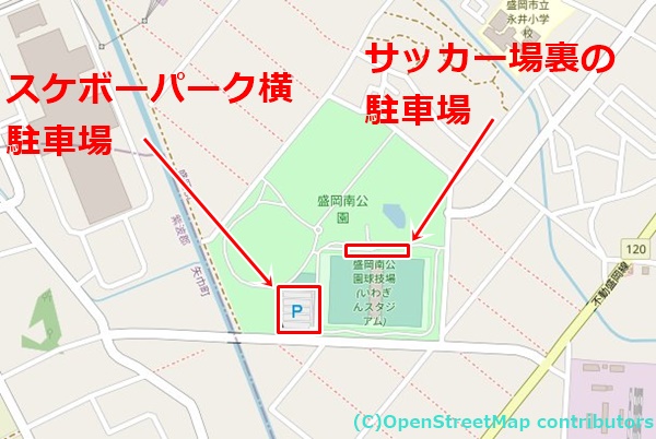 盛岡南公園の女装子さん待ち合わせMAP